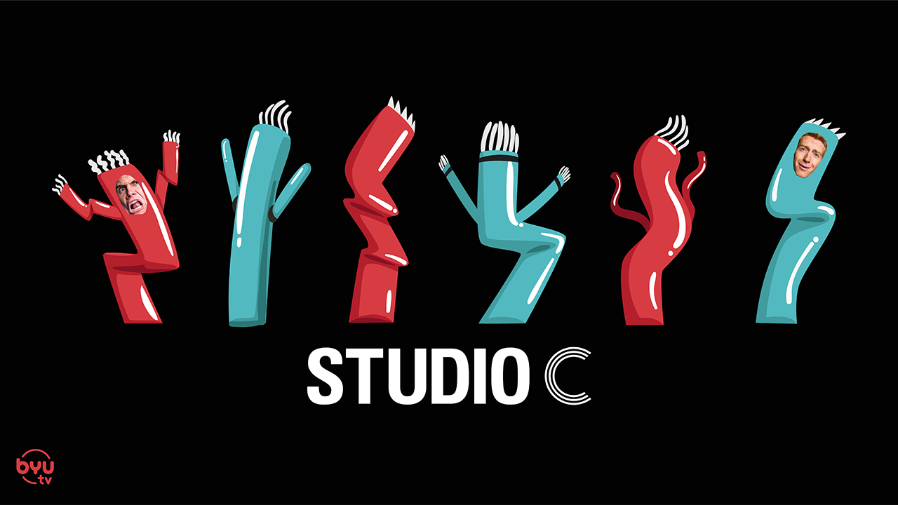 Studio C Wallpaper "Inflatable Tube Men" BYUtv